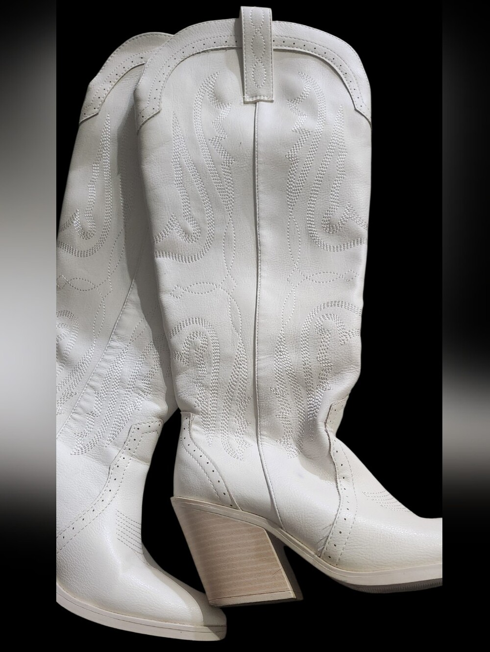 Sugar Kammy Western Boots in ivory Size 7 - Picture 4 of 13